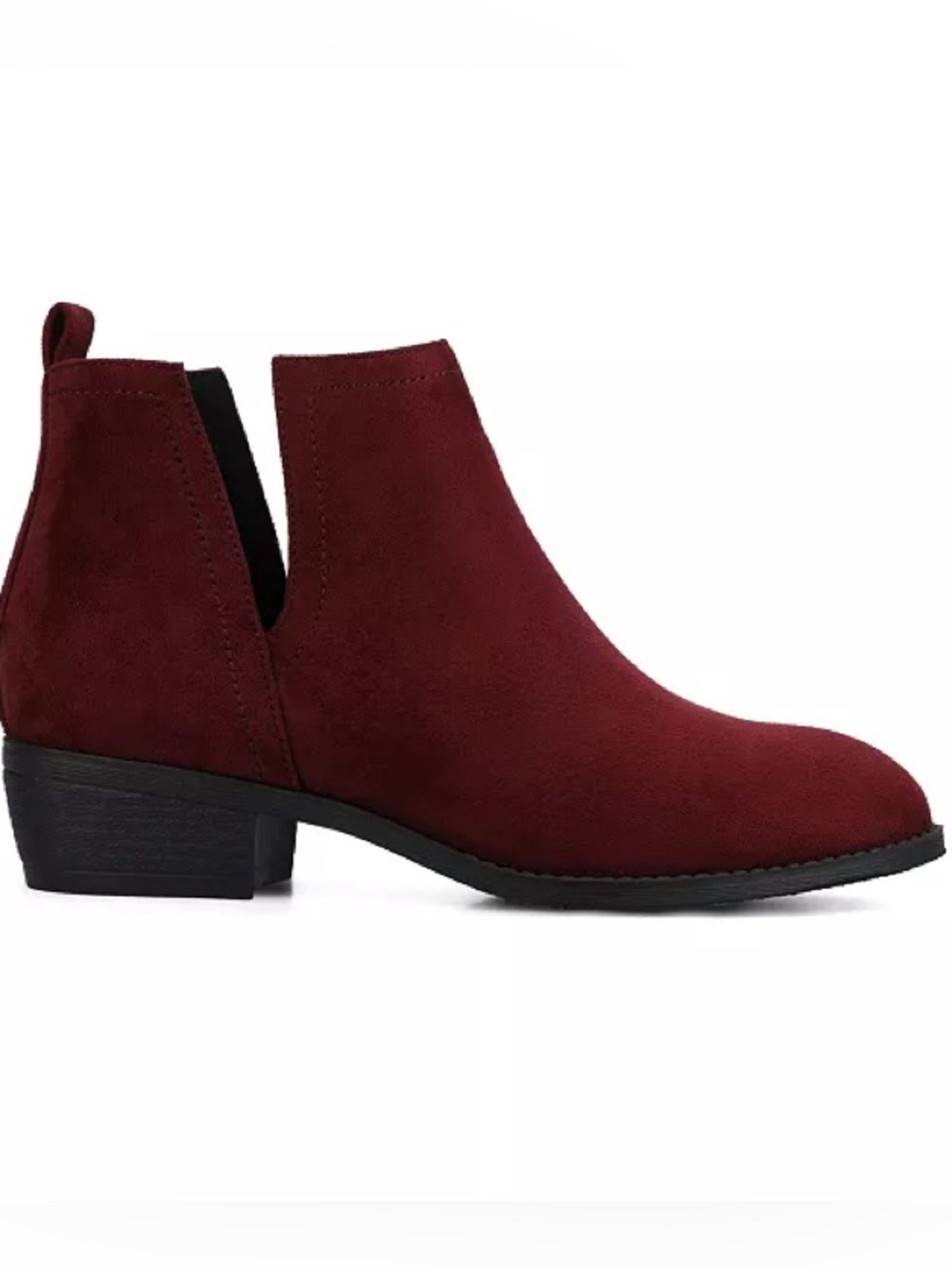 Journee Collection Burgundy Rimi Ankle Boots